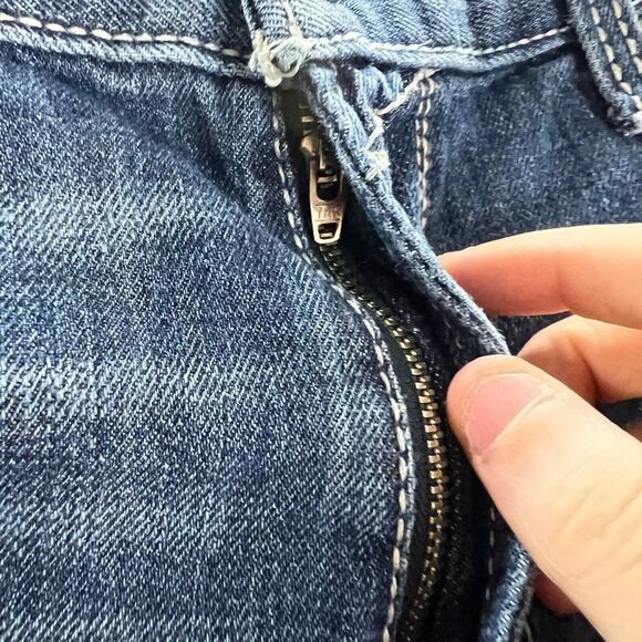 Ariat Denim Jeans Womens 33 Regular Blue Boyfriend Fit Dark Wash Stretch Denim - Picture 7 of 16